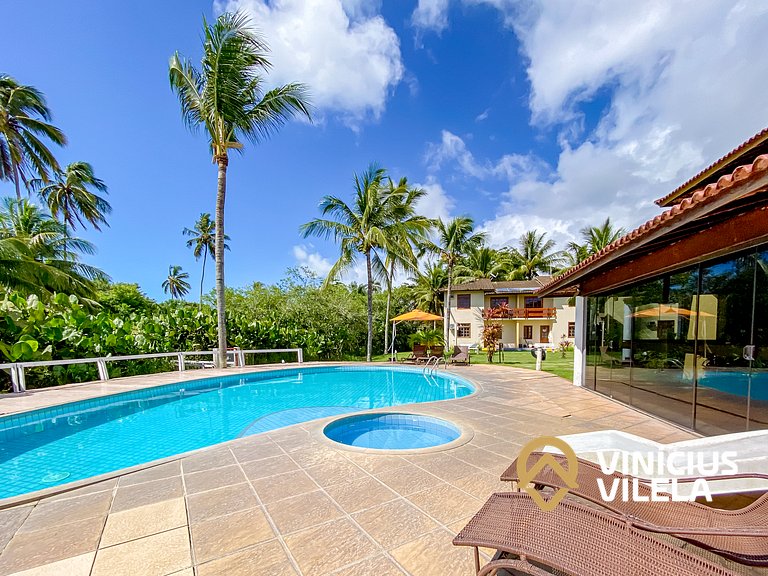 Apto 1 quarto, frente a praia de Taperpuã, condomínio com Pi