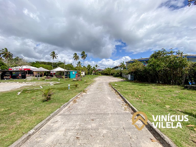 Apto 1 quarto, frente a praia de Taperpuã, condomínio com Pi