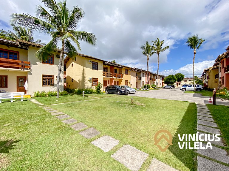 Apartamento frente mar em Taperapuã com piscina