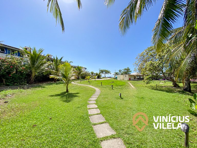 Apartamento frente mar em Taperapuã com piscina