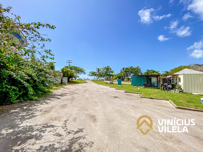 Apartamento frente mar em Taperapuã com piscina