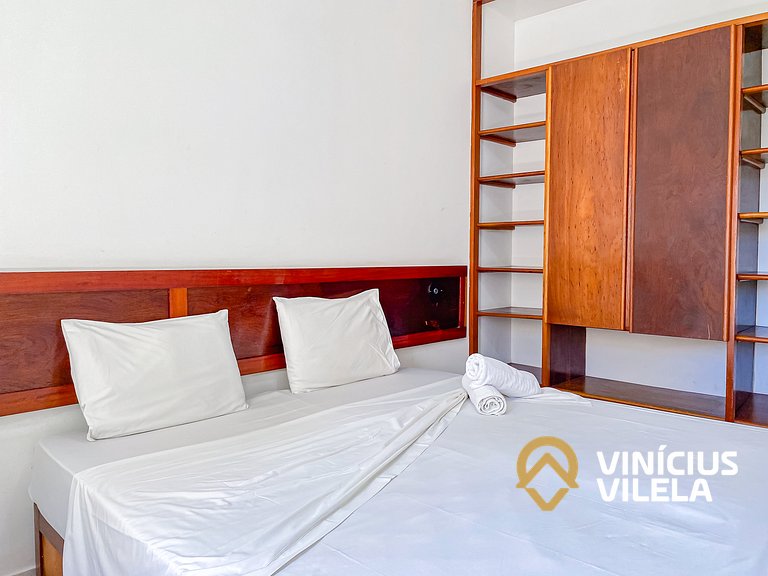 Flat 1 com quarto pavimento superior no condomínio Boulevard