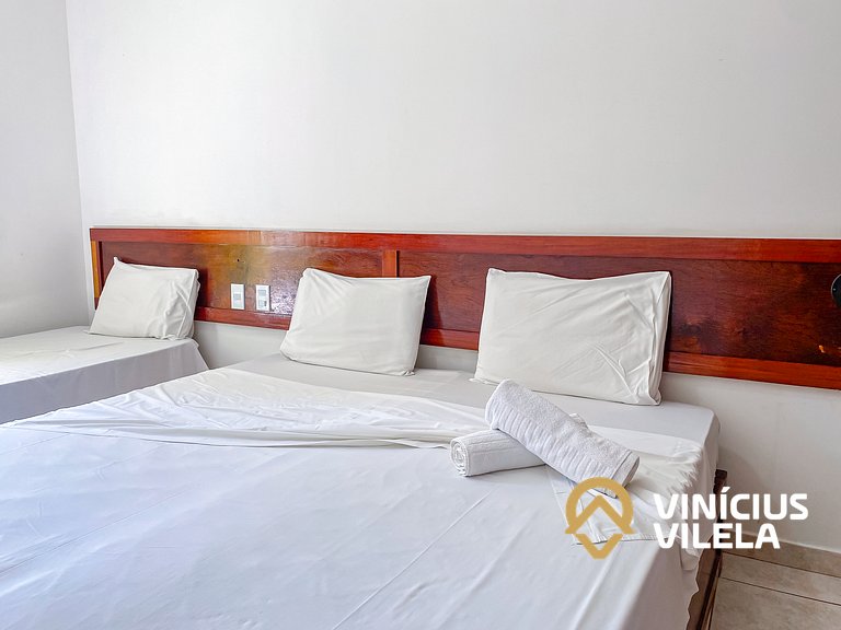 Flat 1 com quarto pavimento superior no condomínio Boulevard