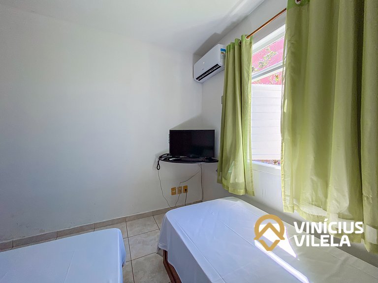 Flat 1 com quarto pavimento superior no condomínio Boulevard