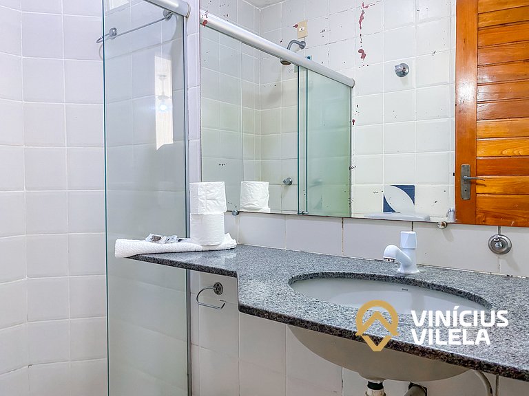 Flat 1 com quarto pavimento superior no condomínio Boulevard