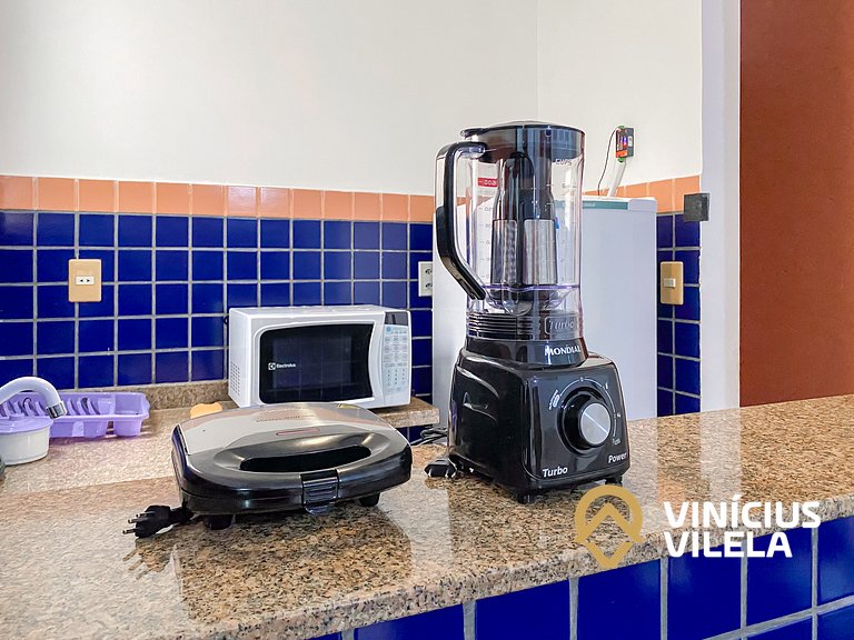 Flat 1 com quarto pavimento superior no condomínio Boulevard