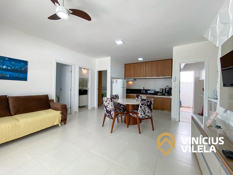 Apto Térreo com 2 quartos (ambos com ar split), sendo 1 suít