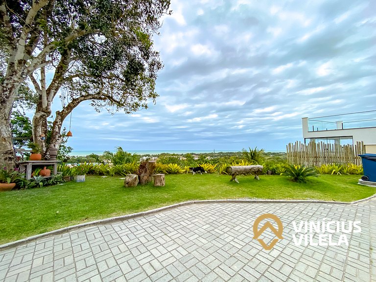 Casa 3Q, condominio c/piscina, gourmet e vista mar