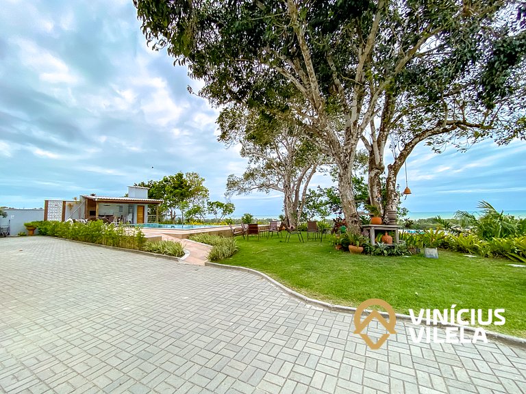 Casa 3Q, condominio c/piscina, gourmet e vista mar