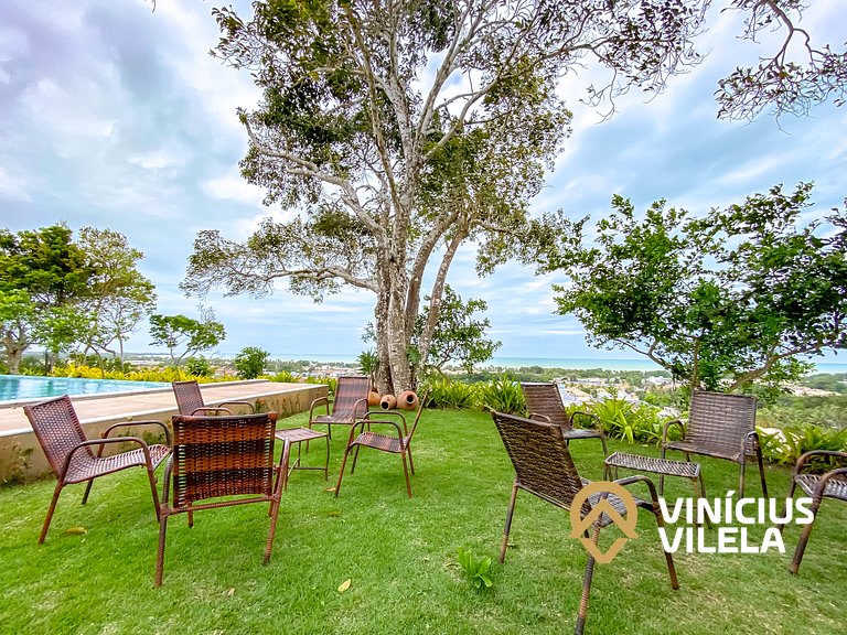 Casa 3Q, condominio c/piscina, gourmet e vista mar