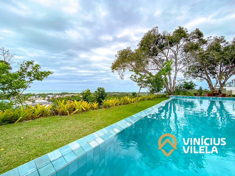 Casa 3Q, condominio c/piscina, gourmet e vista mar