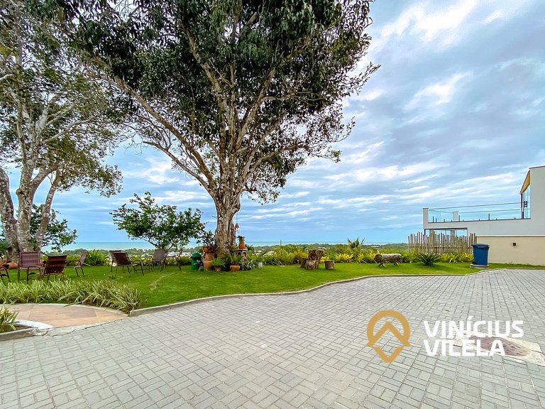 Casa 3Q, condominio c/piscina, gourmet e vista mar