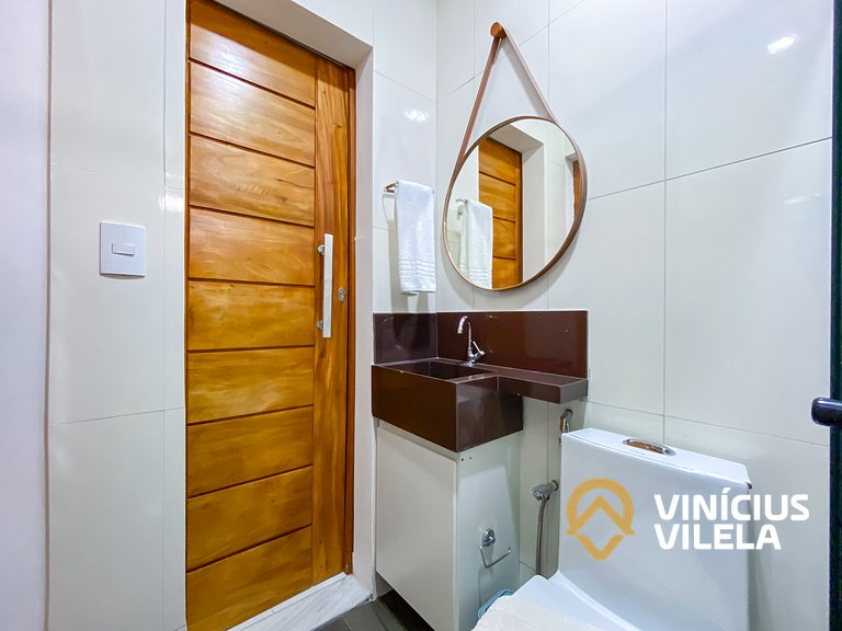 Casa 3Q, condominio c/piscina, gourmet e vista mar