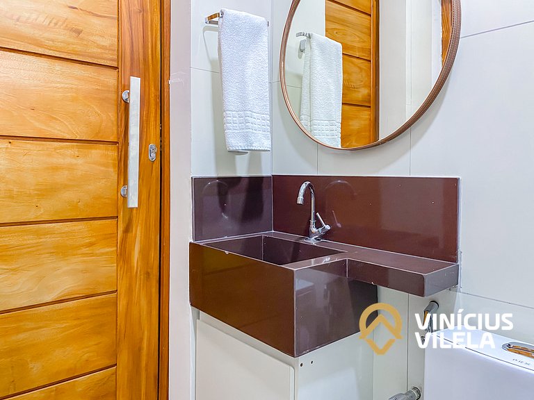 Casa 3Q, condominio c/piscina, gourmet e vista mar