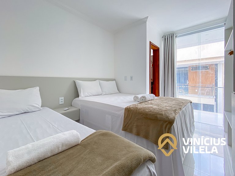 Casa 3Q, condominio c/piscina, gourmet e vista mar