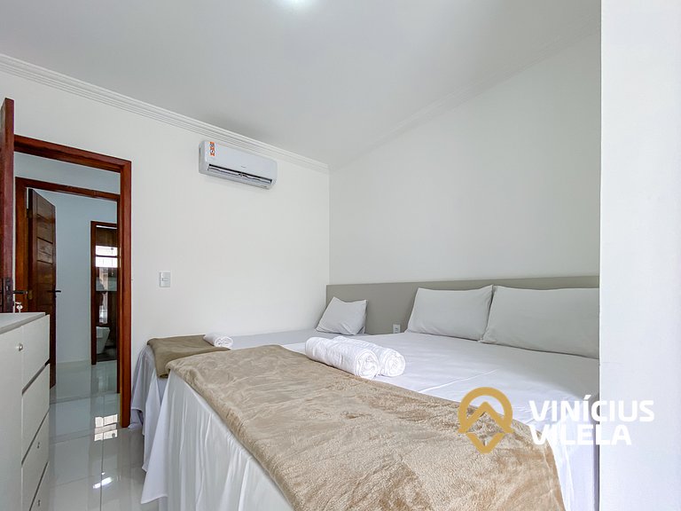 Casa 3Q, condominio c/piscina, gourmet e vista mar