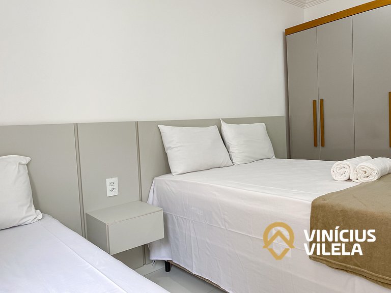 Casa 3Q, condominio c/piscina, gourmet e vista mar