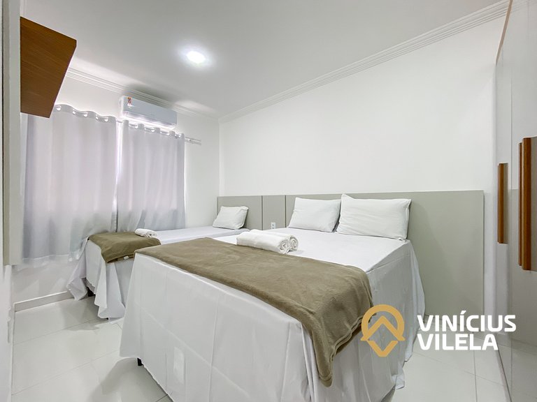 Casa 3Q, condominio c/piscina, gourmet e vista mar