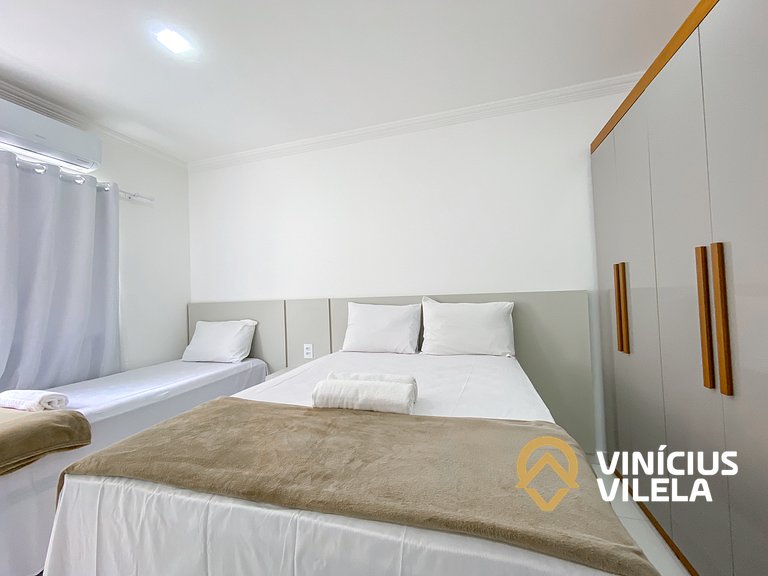 Casa 3Q, condominio c/piscina, gourmet e vista mar