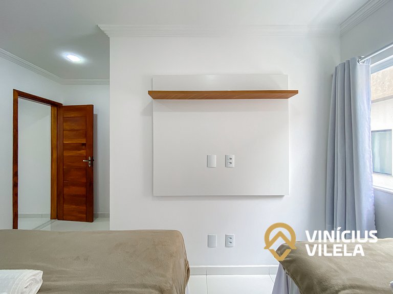 Casa 3Q, condominio c/piscina, gourmet e vista mar