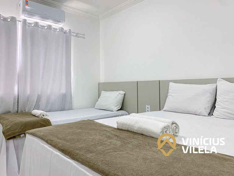 Casa 3Q, condominio c/piscina, gourmet e vista mar