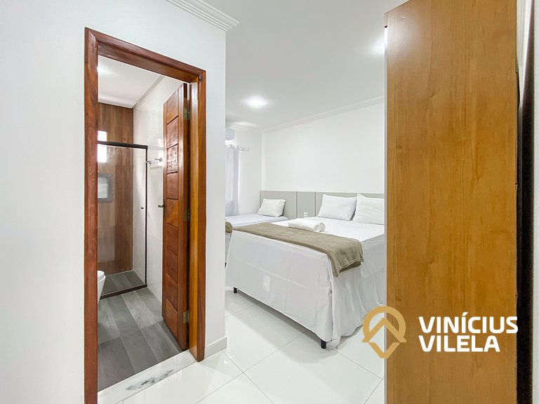 Casa 3Q, condominio c/piscina, gourmet e vista mar