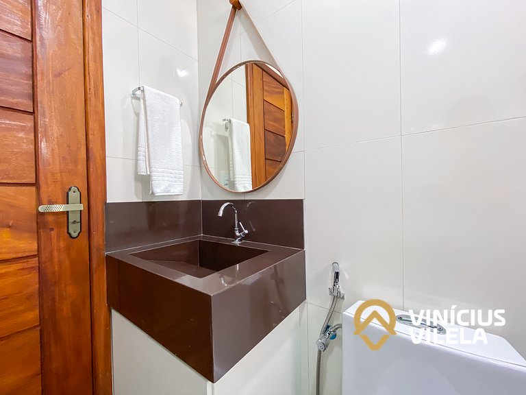 Casa 3Q, condominio c/piscina, gourmet e vista mar