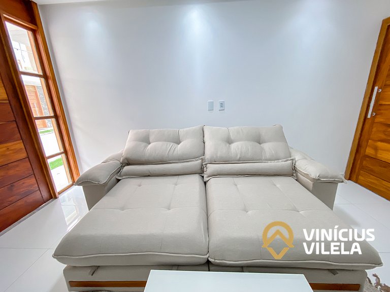 Casa 3Q, condominio c/piscina, gourmet e vista mar