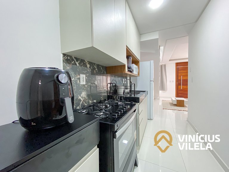 Casa 3Q, condominio c/piscina, gourmet e vista mar