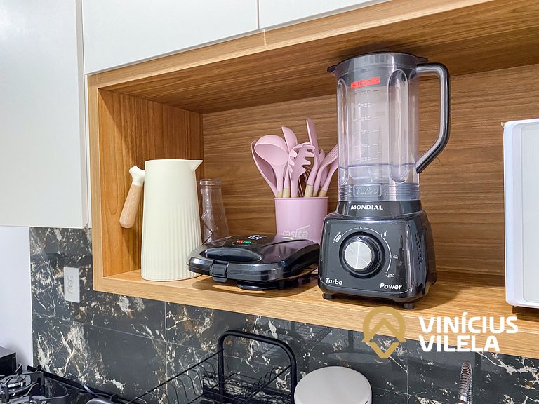 Casa 3Q, condominio c/piscina, gourmet e vista mar