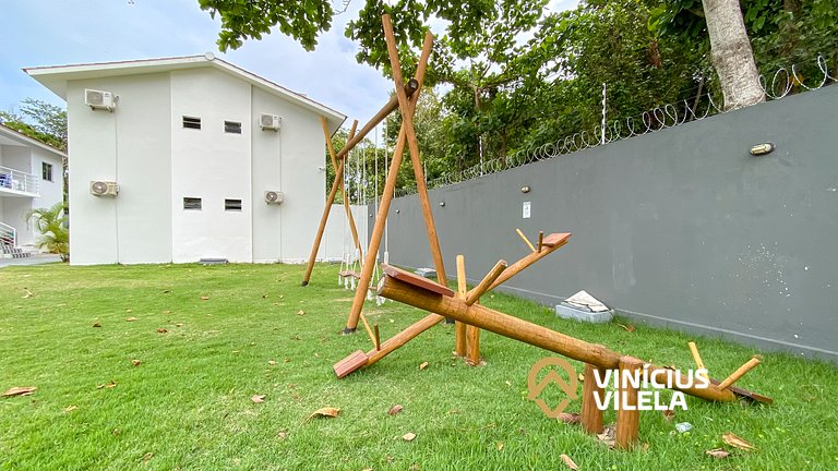 Apê Terreo 2Q 100m da Barraca Gaúcho com piscina