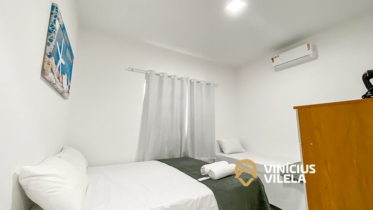 Apê Terreo 2Q 100m da Barraca Gaúcho com piscina