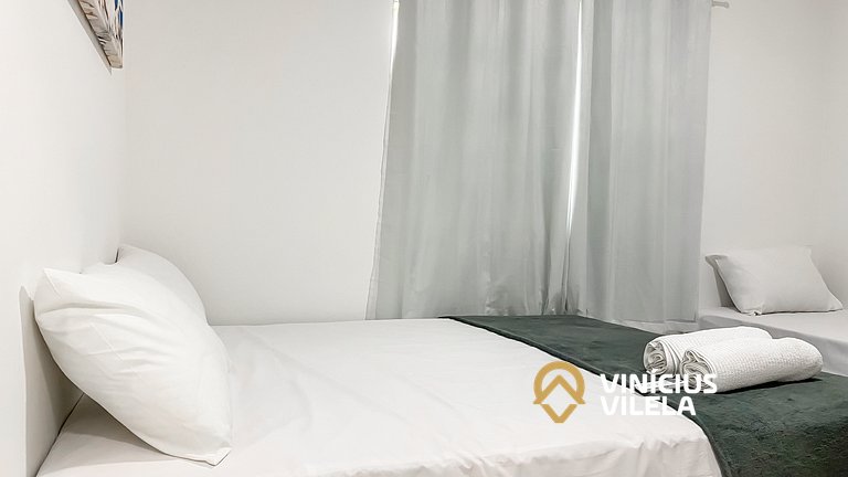 Apê Terreo 2Q 100m da Barraca Gaúcho com piscina