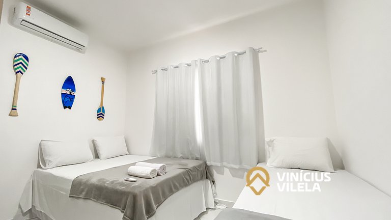 Apê Terreo 2Q 100m da Barraca Gaúcho com piscina