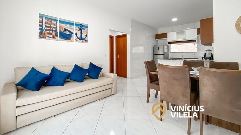 Apê Terreo 2Q 100m da Barraca Gaúcho com piscina