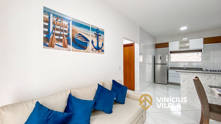 Apê Terreo 2Q 100m da Barraca Gaúcho com piscina