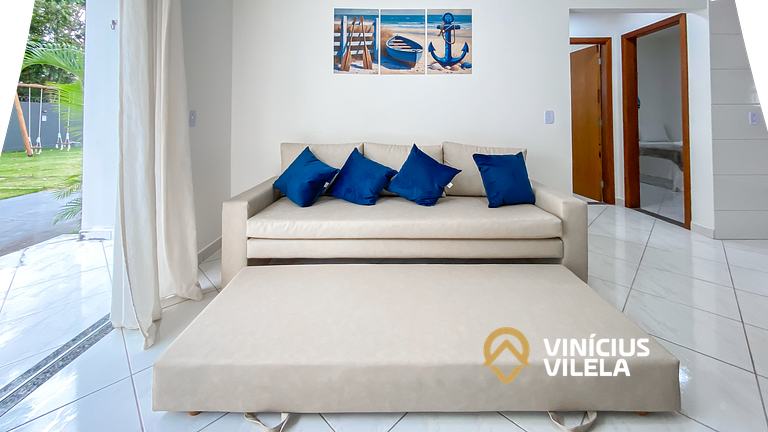 Apê Terreo 2Q 100m da Barraca Gaúcho com piscina