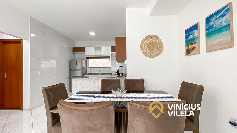 Apê Terreo 2Q 100m da Barraca Gaúcho com piscina