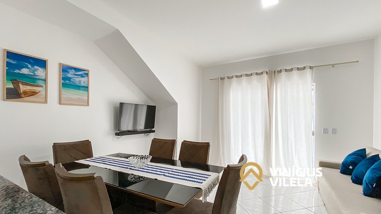 Apê Terreo 2Q 100m da Barraca Gaúcho com piscina