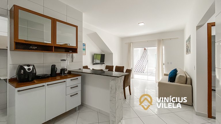 Apê Terreo 2Q 100m da Barraca Gaúcho com piscina