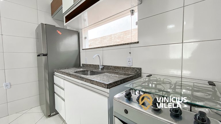 Apê Terreo 2Q 100m da Barraca Gaúcho com piscina