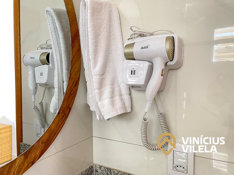 Apê Térreo 2Q prox. a praia de Taperapuã (Axé Moi)