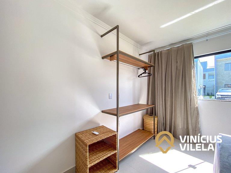 Apê Térreo 2Q prox. a praia de Taperapuã (Axé Moi)