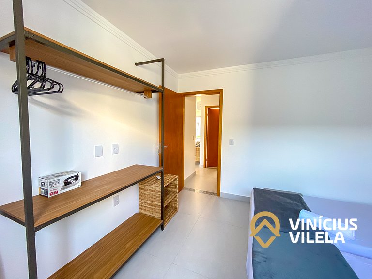 Apê Térreo 2Q prox. a praia de Taperapuã (Axé Moi)