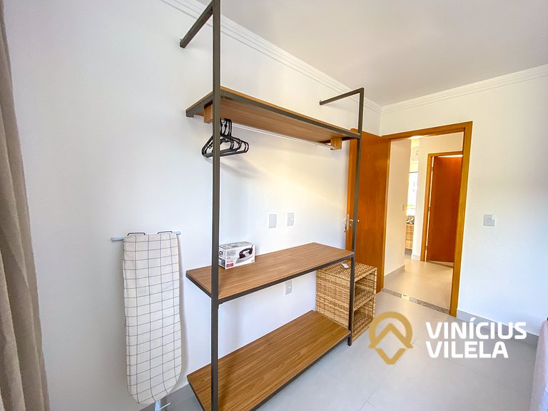 Apê Térreo 2Q prox. a praia de Taperapuã (Axé Moi)