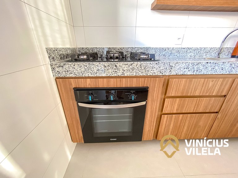 Apê Térreo 2Q prox. a praia de Taperapuã (Axé Moi)