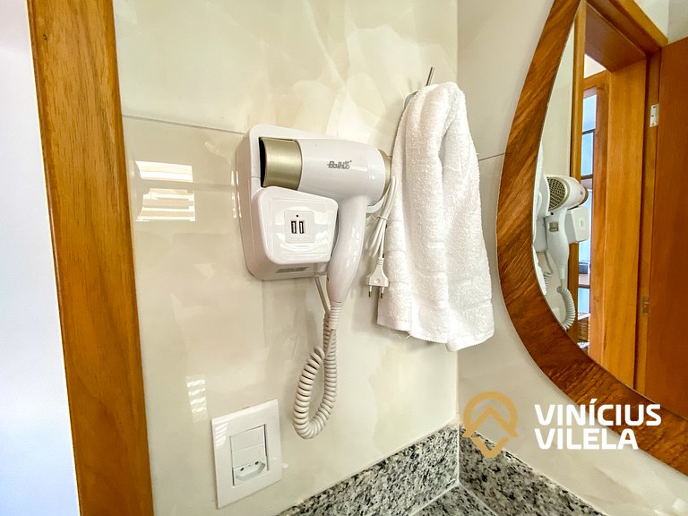 Apê Térreo 2Q prox. a praia de Taperapuã (Axé Moi)