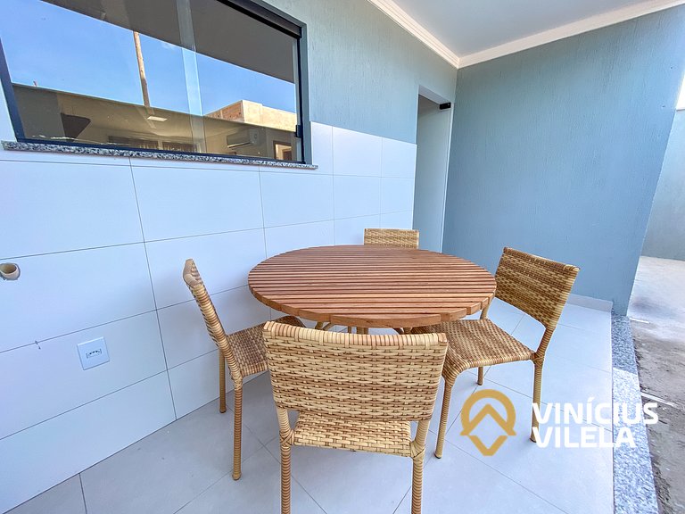 Apê Térreo 2Q prox. a praia de Taperapuã (Axé Moi)