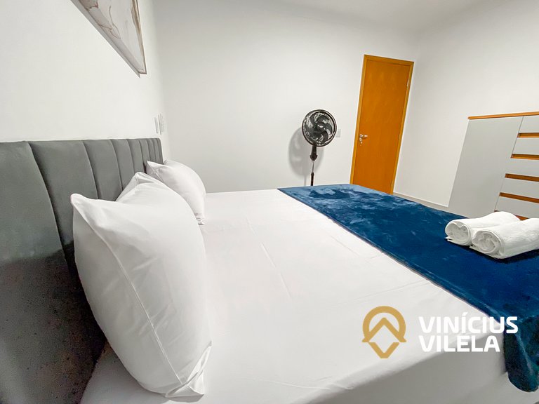 Apê Térreo 3Q prox. a praia de Taperapuã (Axé Moi)