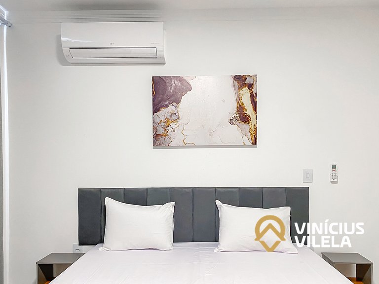 Apê Térreo 3Q prox. a praia de Taperapuã (Axé Moi)